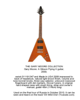 Gary Moore's original Gibson Flying V @ Moore and More - a tribute to Gary Moore