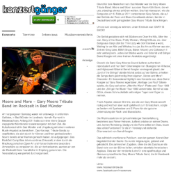 Moore and More - a tribute to Gary Moore bei konzertgaenger.de